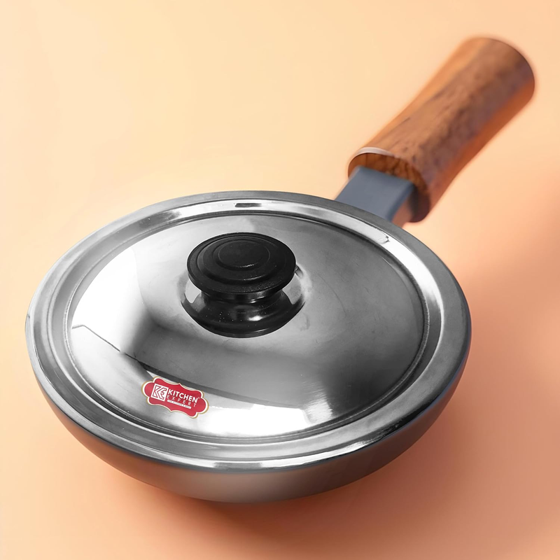 itchen Expert Stainless Steel Lids For Utensils | 1PC (20cm) | Suitable For Pots/Pan/Kadhai/Bowls 